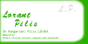 lorant pilis business card